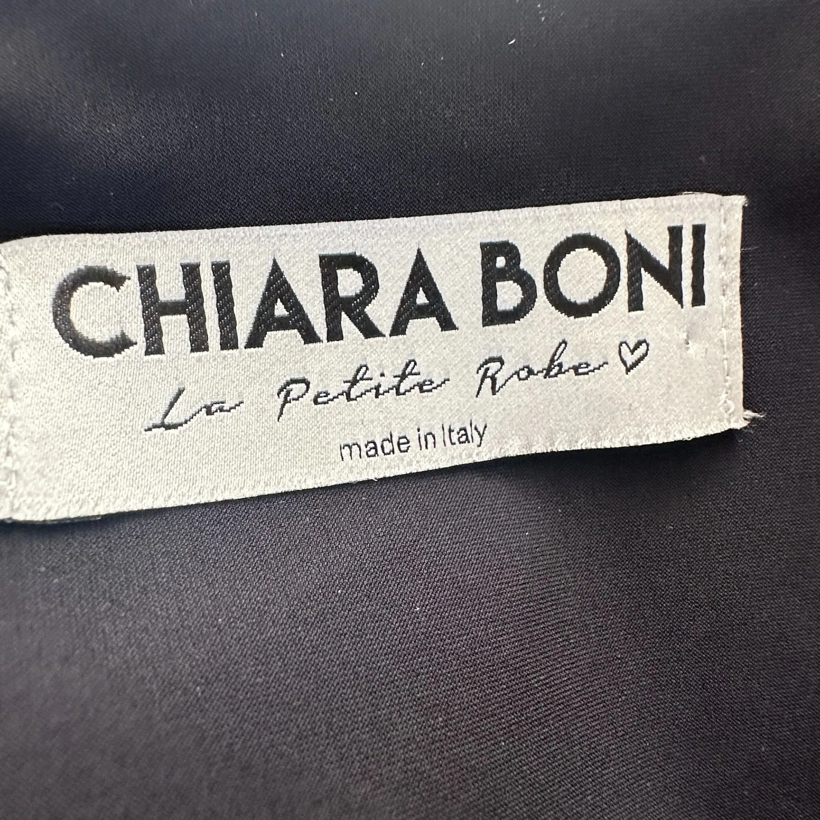 Chiara Boni A Line Cocktail Dress Size 50 US Size 12 Black White Pleated Skirt - Image 7