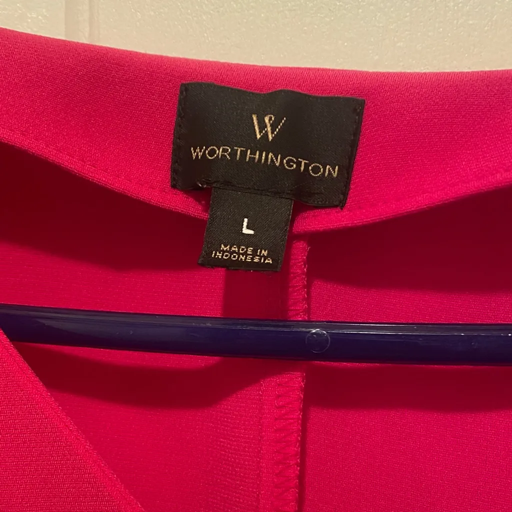 Worthington Fuchsia Ruffle Sleeve tunic Dress - Image 2