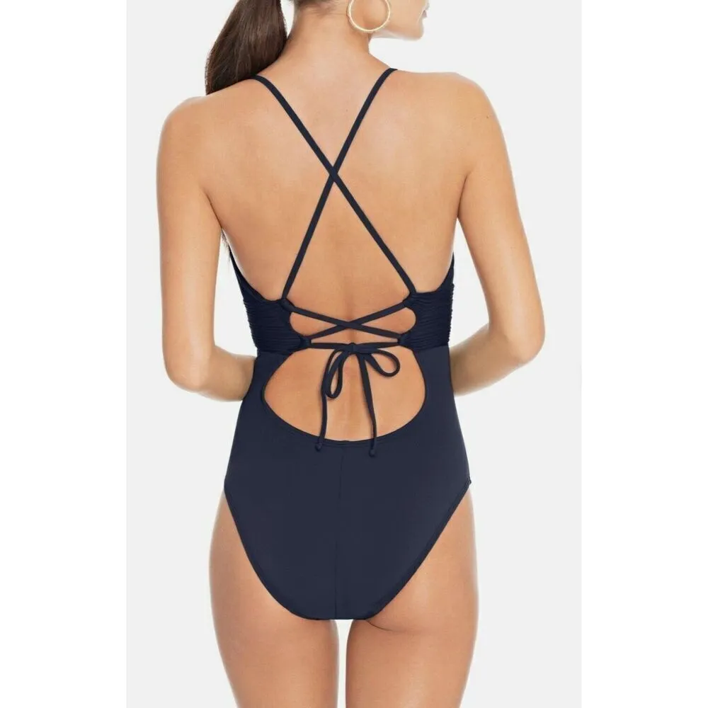 New Robin Piccone navy one piece. Size 8. Retails $178. - Image 3