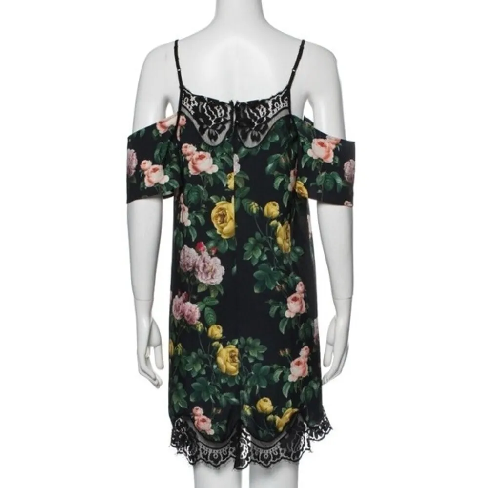 NEW Anthropologie DELFI “Jane” Floral off shoulders Lace mini Dress Sz Med - Image 3