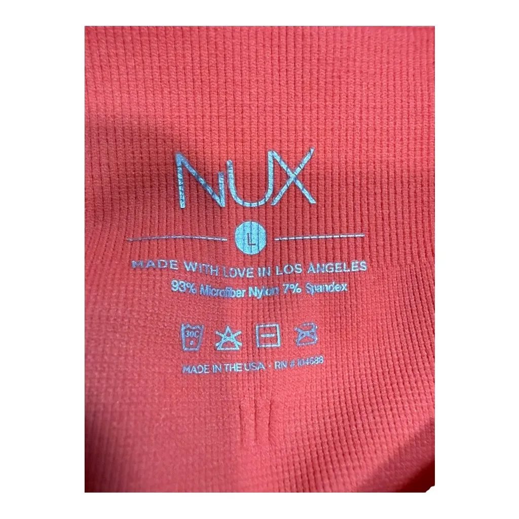 Women’s Size Large NUX One By One Seamless Yoga Leggings in Coral NWT Pink - Image 8