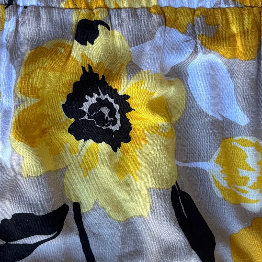 Allison Daley Yellow and Black Floral Skirt - Image 9