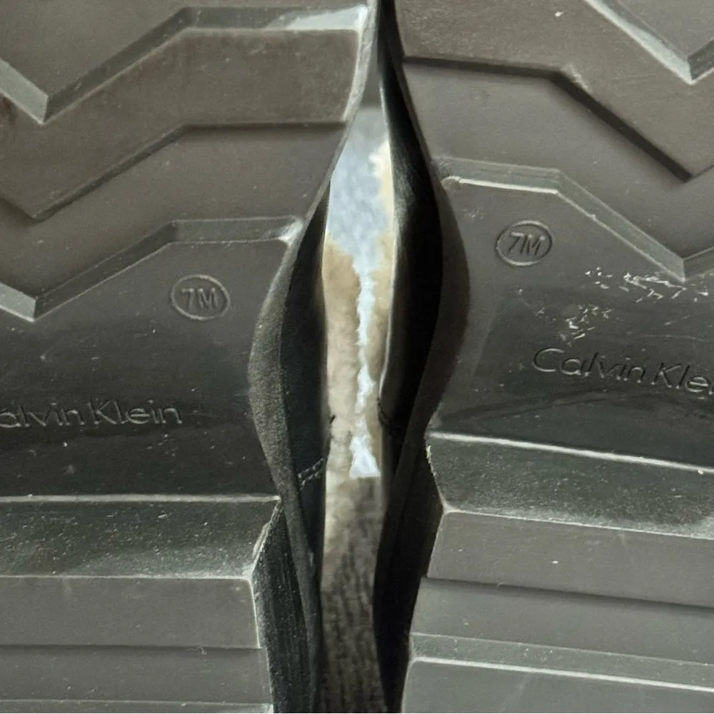 Calvin Klein Women’s Anissa Lug Sole Block Heel Cozy Faux Fur Chelsea Booties - Image 11