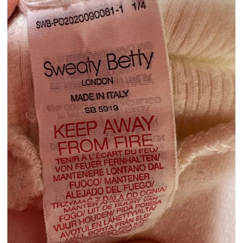 Sweaty Betty Funnel Neck Harmonise Luxe Sweatshirt Cream Women’s Size Medium - Image 9