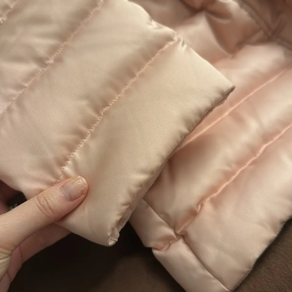 Miu miu A line oversized fur trim pink down puffer jacket - Image 14