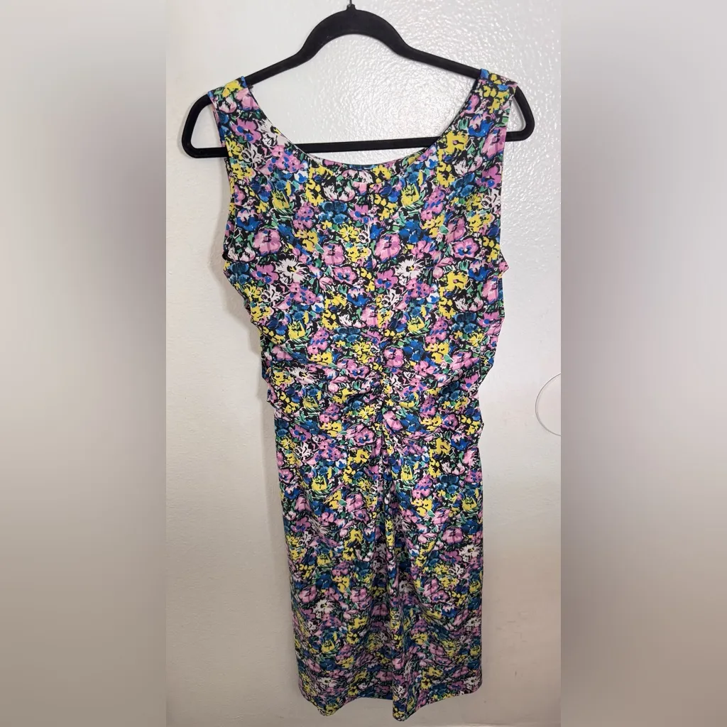 Zara Floral Sleeveless Midi Dress - Image 4