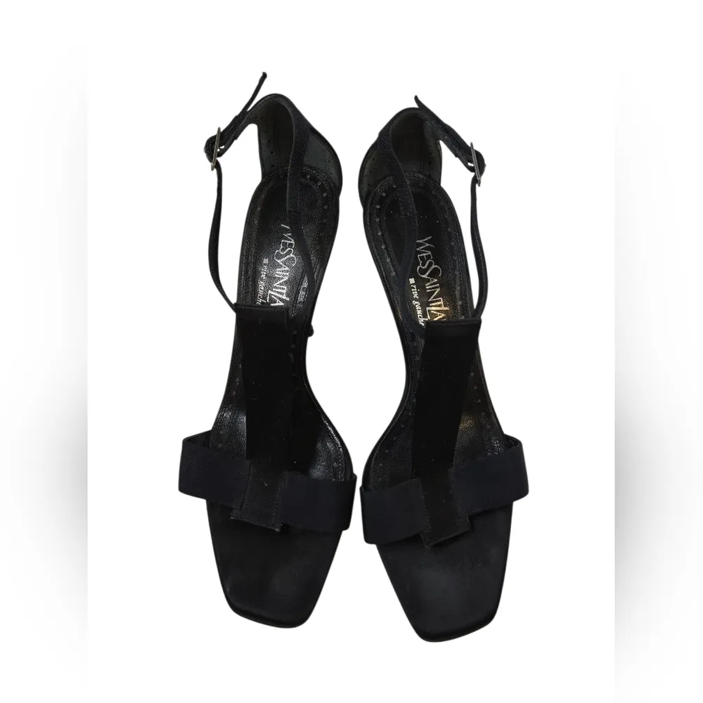 Vintage Yves Saint Laurent Black Stiletto Heels Size 37.5 - Image 3
