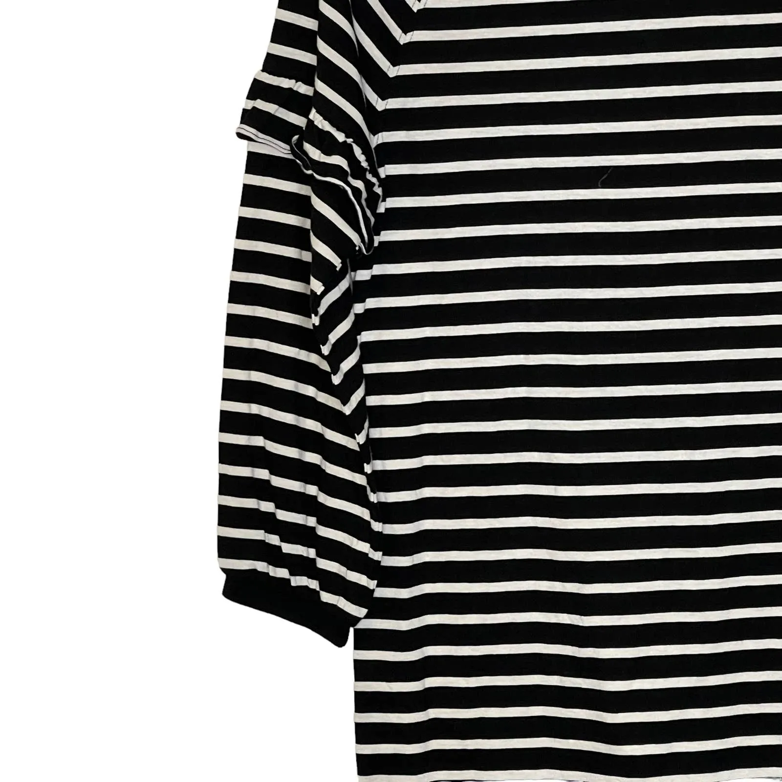 Gap T-Shirt Dress Size XS Black White Striped Womens Blended Fabric LS Pullover‎ - Image 4
