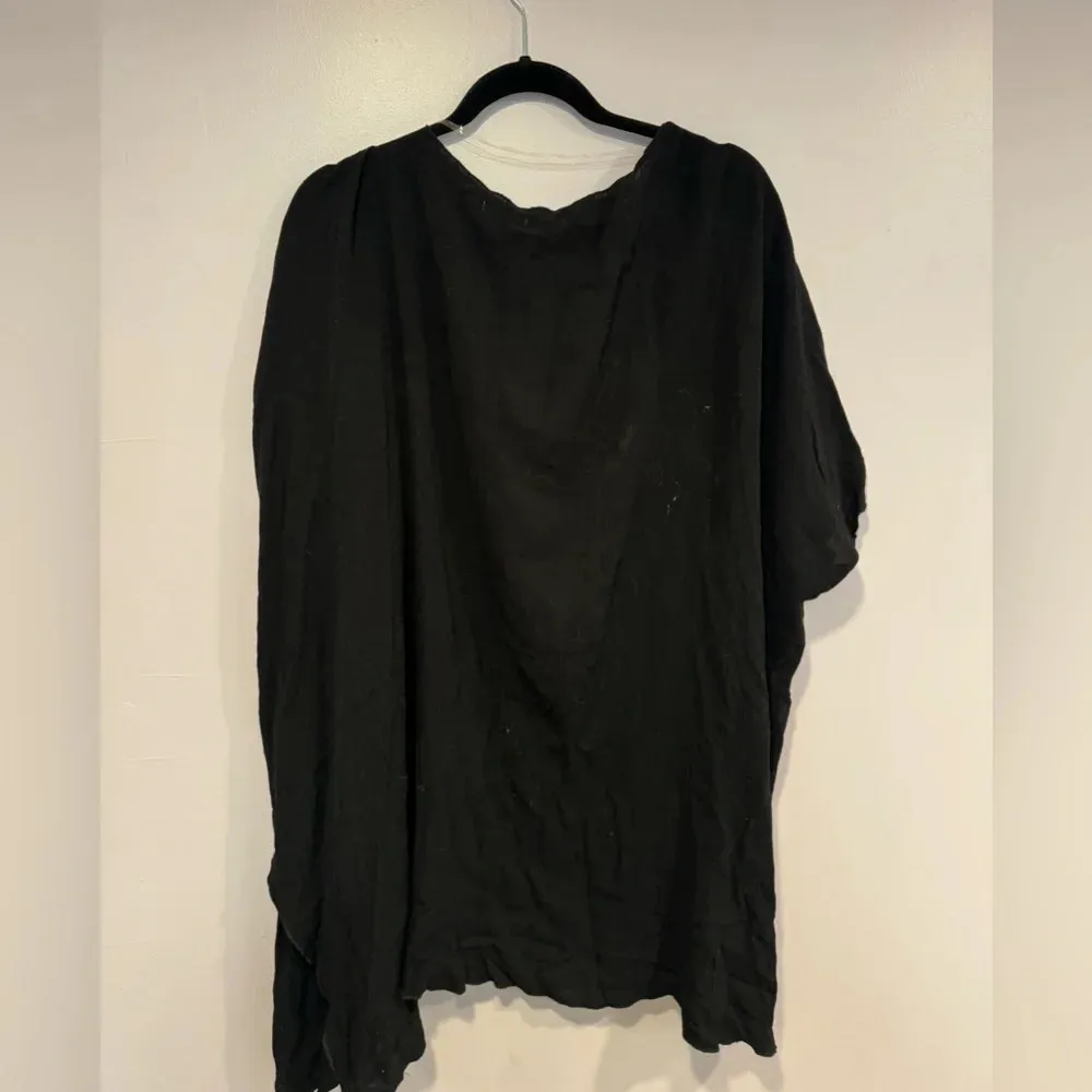 Black floral‎ embroidered kimono - Image 4