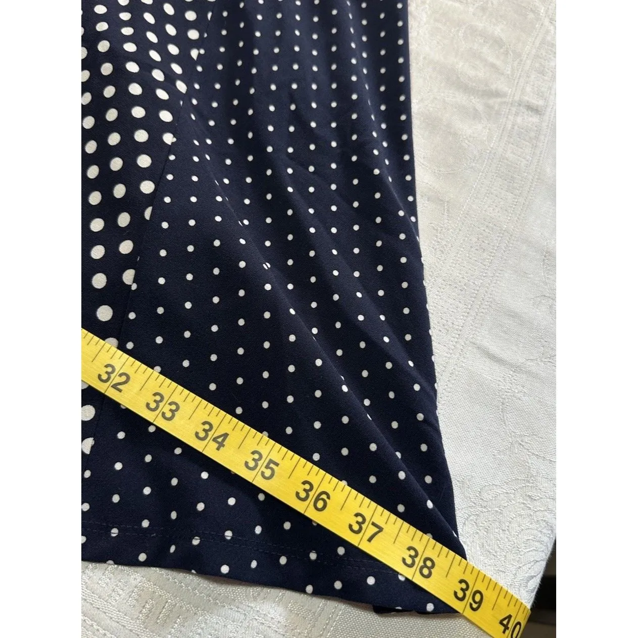 Danny & Nicole Black White Polka Dot Sleeveless A-Line Dress Size 12 - Image 3