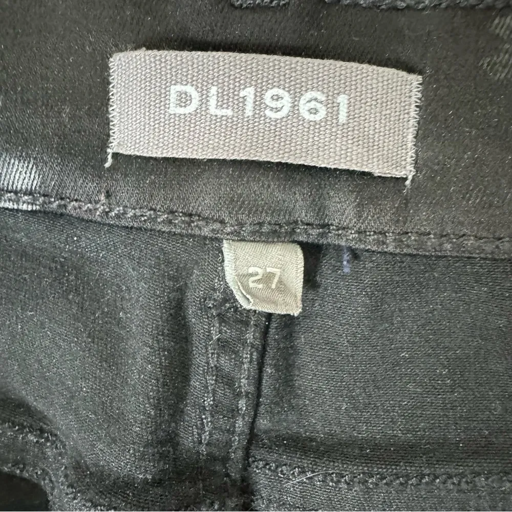 DL1961 Bridget Boot High Rise Instasculpt Crop Jeans Black Coated 27 - Image 8