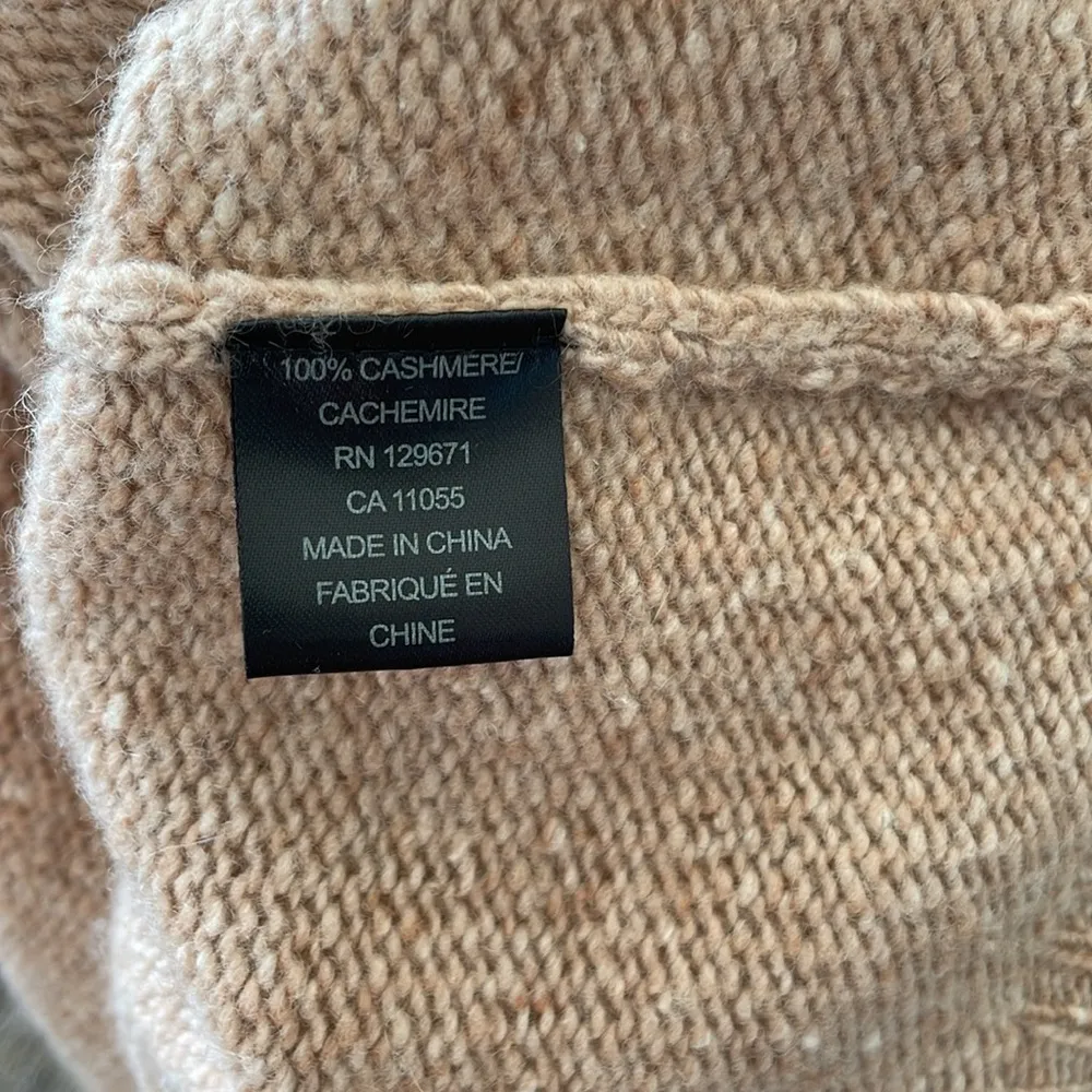 360 Cashmere Women’s Sweater Knit Long Sleeve 100% Cashmere Pink Peach Size XS - Image 7