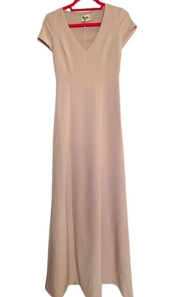 Show Me Your Mumu Geneva V-Neck A-Line Gown Rose - Image 5