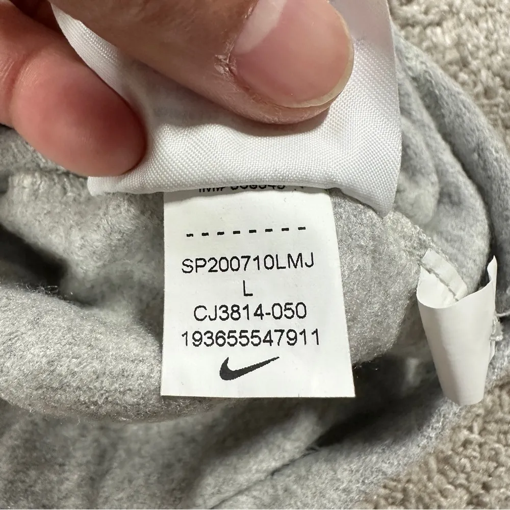 Nike Dri-Fit Yoga Luxe Cropped Hoodie Pullover Oversized Soft Knit in Gray L - Image 13