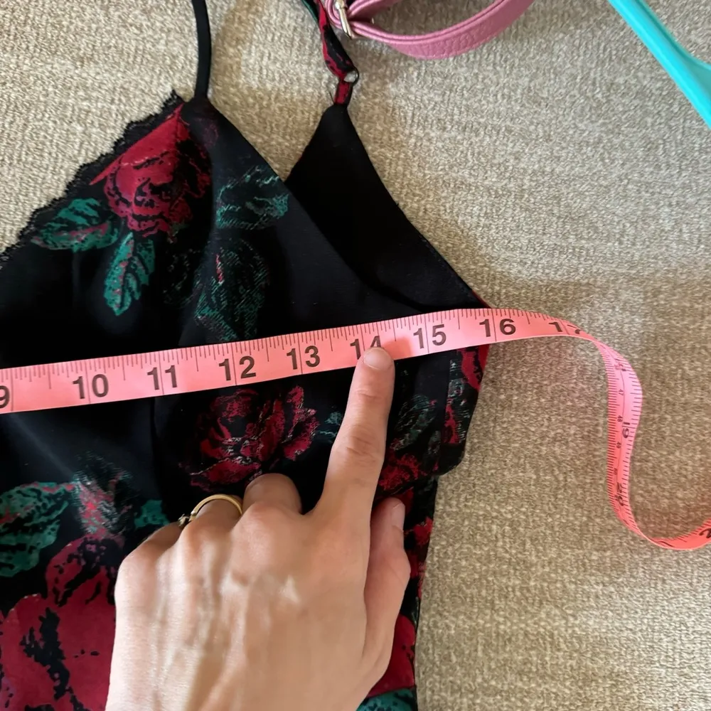 Lovers + Friends Black Hymn Rose Lace Slip Dress Size XS - Image 7