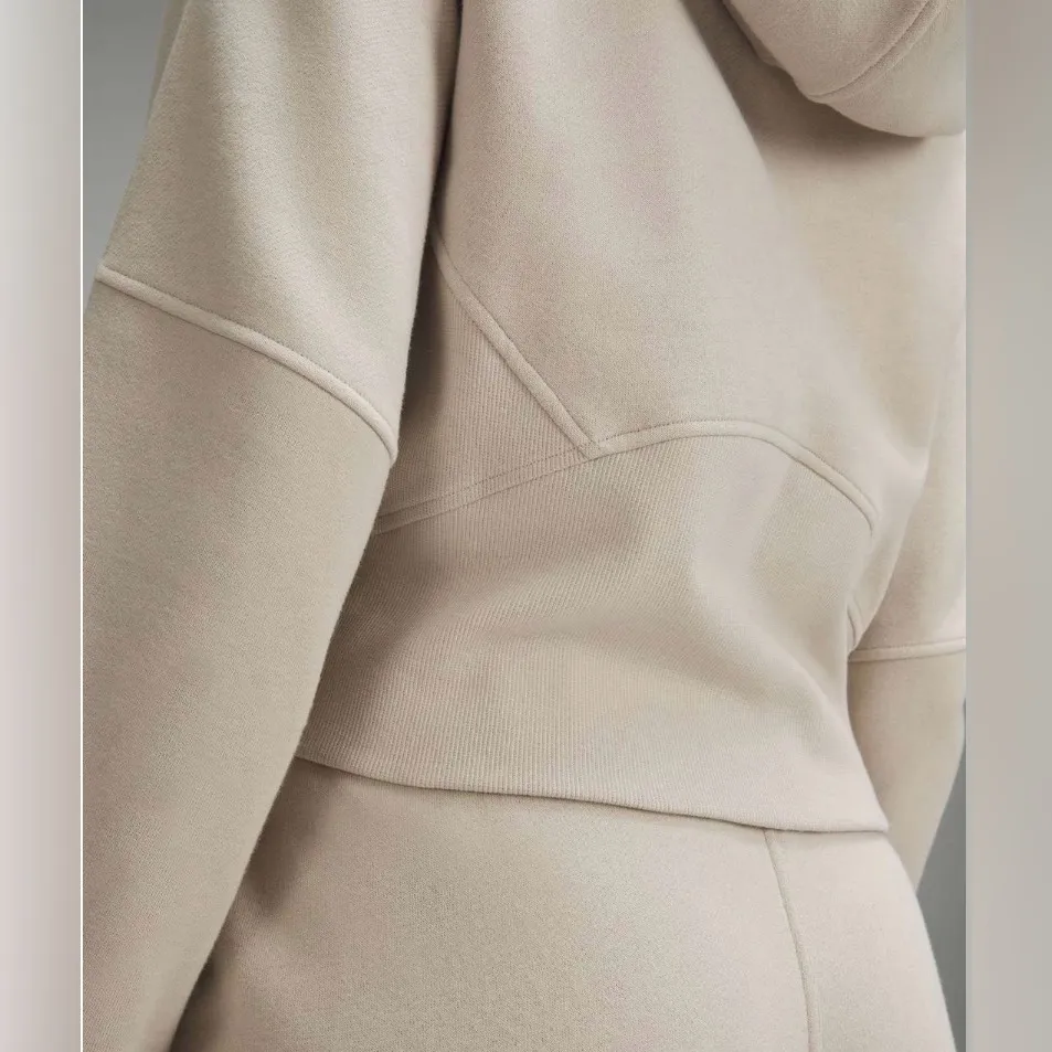 Lululemon Scuba Oversized Full-Zip Hoodie XS Small Mojave Tan Lounge Athleisure - Image 5