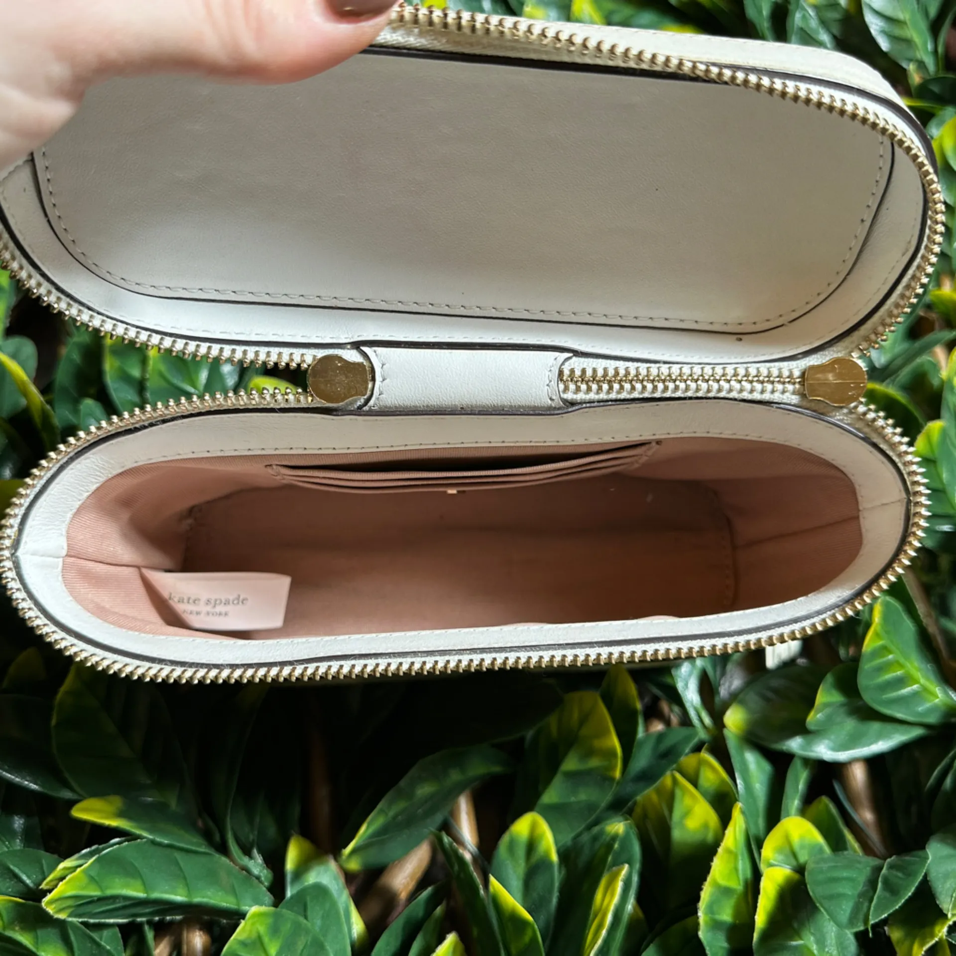 Kate Spade Rose Small Convertible Crossbody Straw Optic White PXRUA286 - Image 5