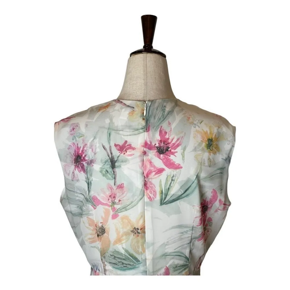 Yumi Kim Ivory Spring Fling Floral Tie Bodice Reminisce‎ Midi Dress Size S - Image 6