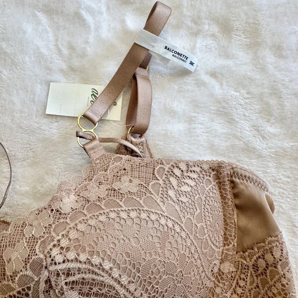 NWT Aerie Real Power Paisley Lace Strappy Balconette Bra - 36C - Image 6