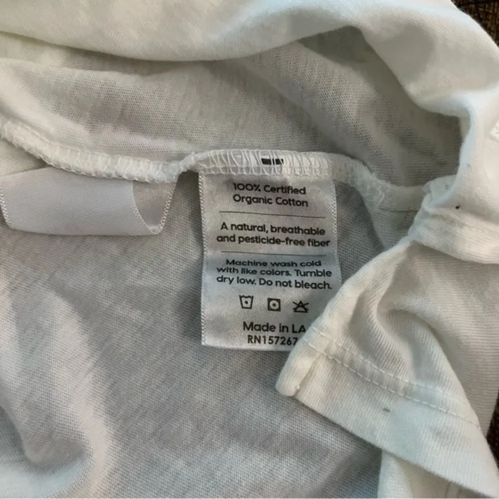 NWT Mate the Label Womens Spritz Retro White Organic Cotton Tank sz XS Bright - Image 41