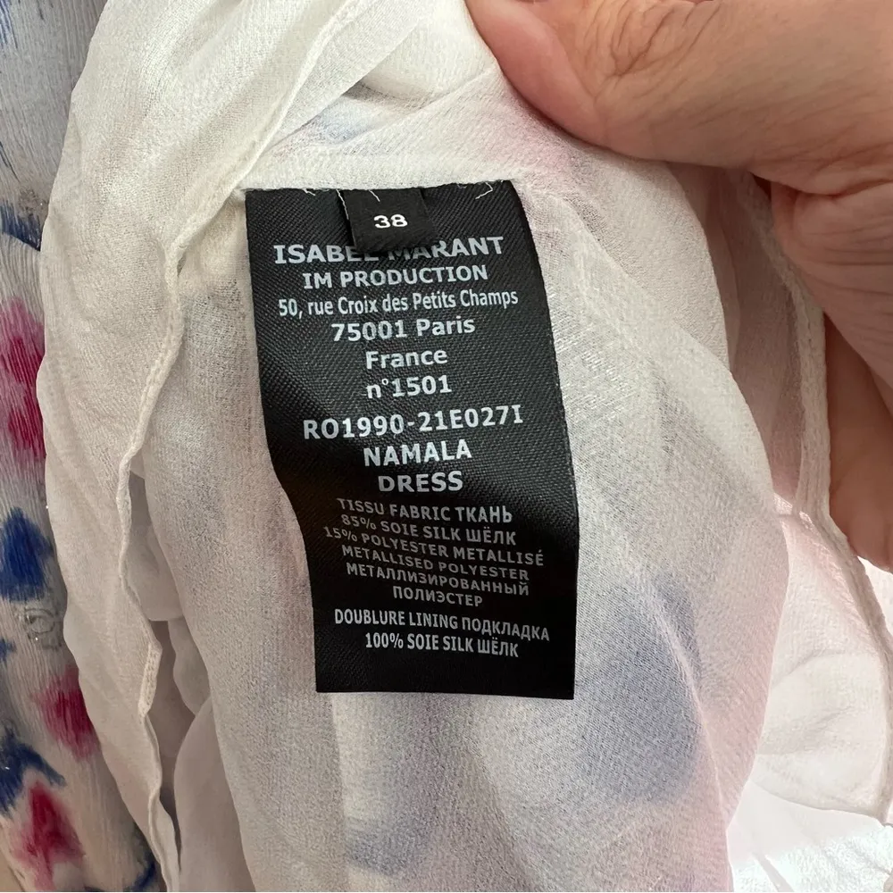 NEW NWT  Namala Asymmetrical Silk Blend Midi Dress In Multi - Image 15