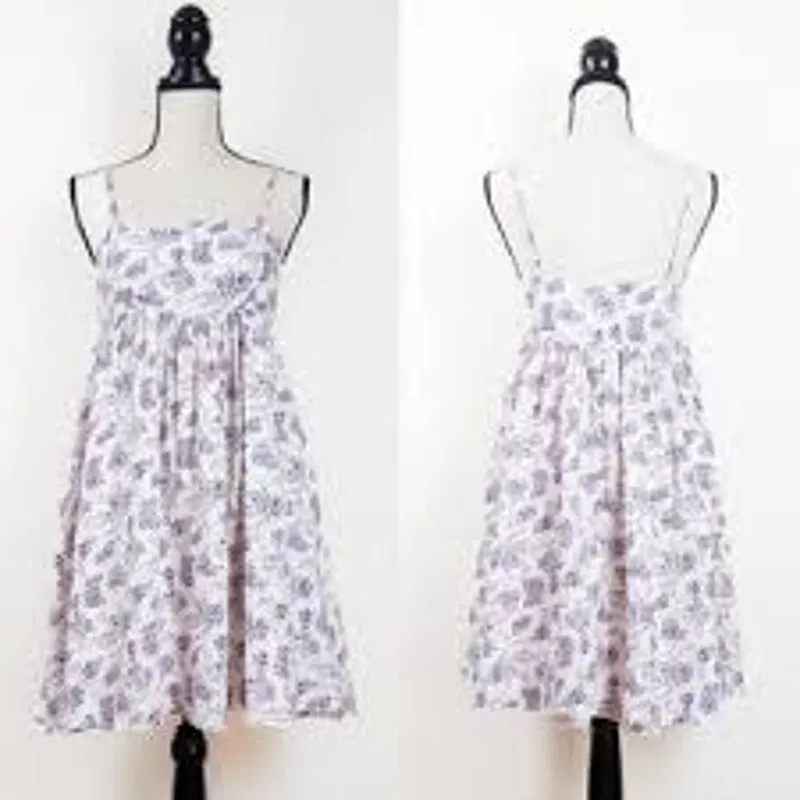 STORIA Babydoll Mini Dress Purple Floral Size Small S FEMININE COTTAGE - Image 2