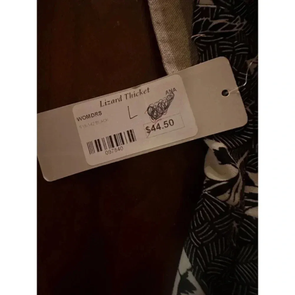Women's Lizard Thicket Floral Dress Size L Black maxi Dress‎ - Image 7