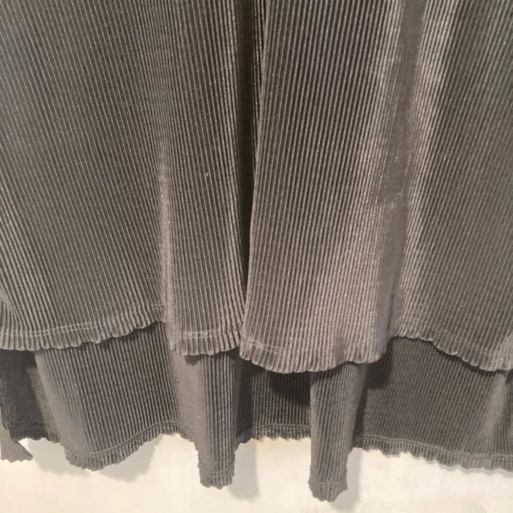 Alfani women's L ribbed hi-low v-neck black stretch casual / formal tank top - Image 5