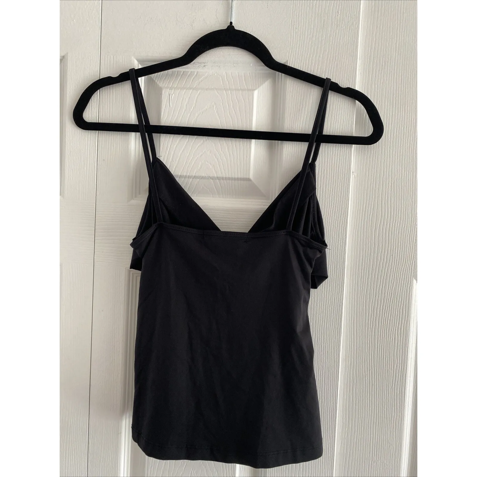 Y2K Womens Small Black Babydoll Twist Front Tank Top Going Out Club Night - Image 3