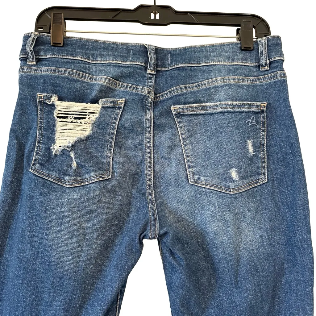 DL1961 Stevie Mid Rise Silm Boyfriend Cuffed Jeans in Rebel, Sz 27 - Image 8