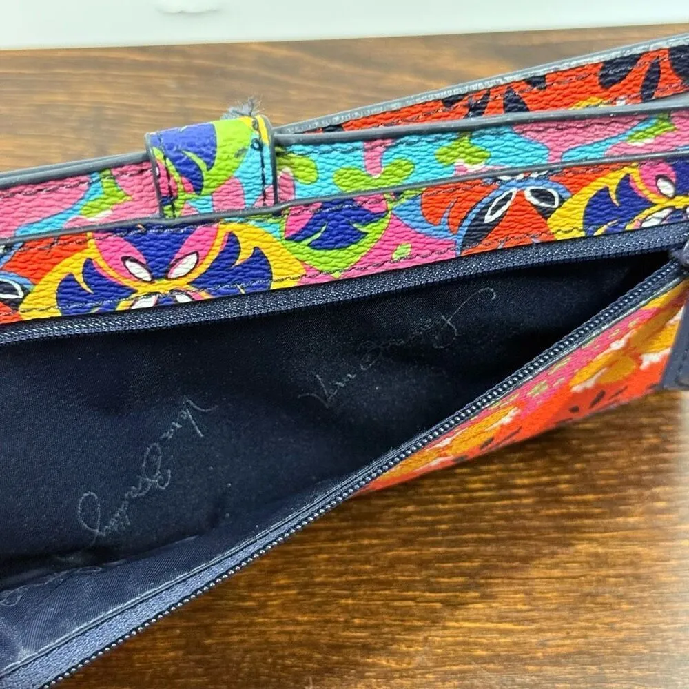 Vera Bradley Rio Stripe Multi-Color Vinyl Wallet clutch NWOT - Image 4