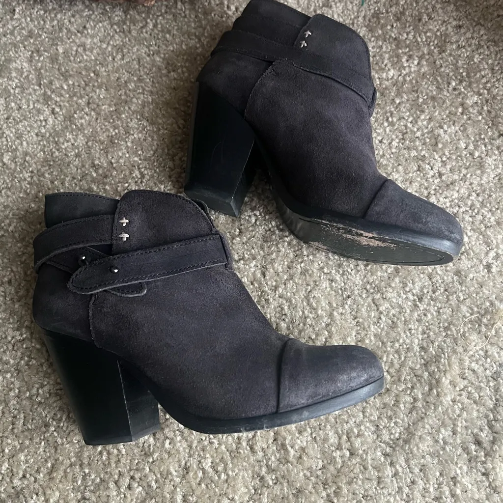Rag & Bone Harrow Black suede ankle bootie 36‎ $365 - Image 3