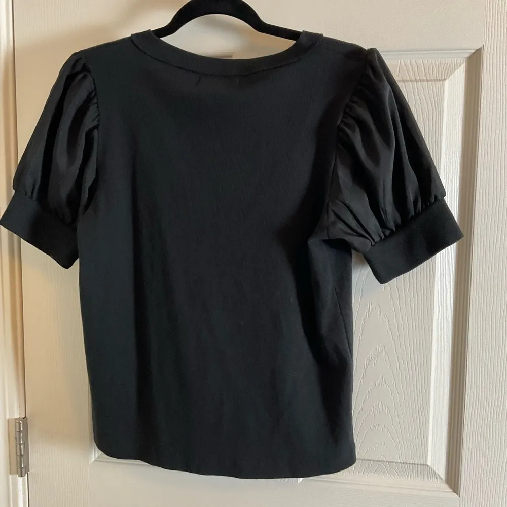 Steve Madden Black Puff Sleeve Top size X-Large - Image 4