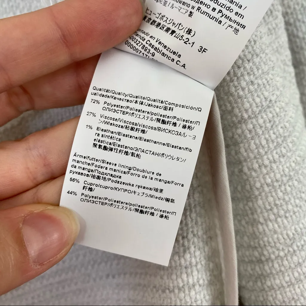 Hugo Boss Komina Fringe Tweed Blazer Jacket 10 - Image 6