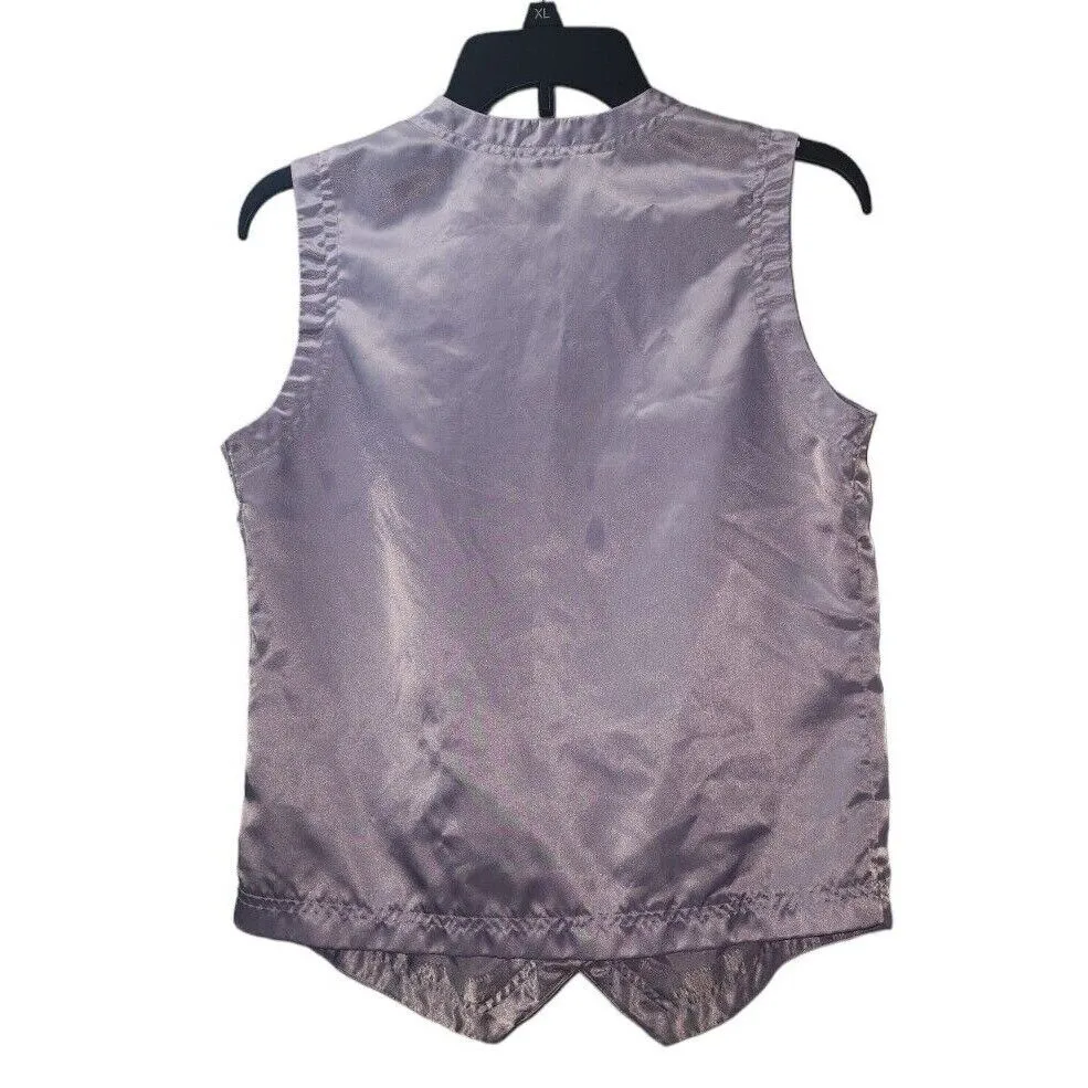 Katherine Casual Elegance Vest and Pants Set Embroidered Details Size Small Purple - Image 6