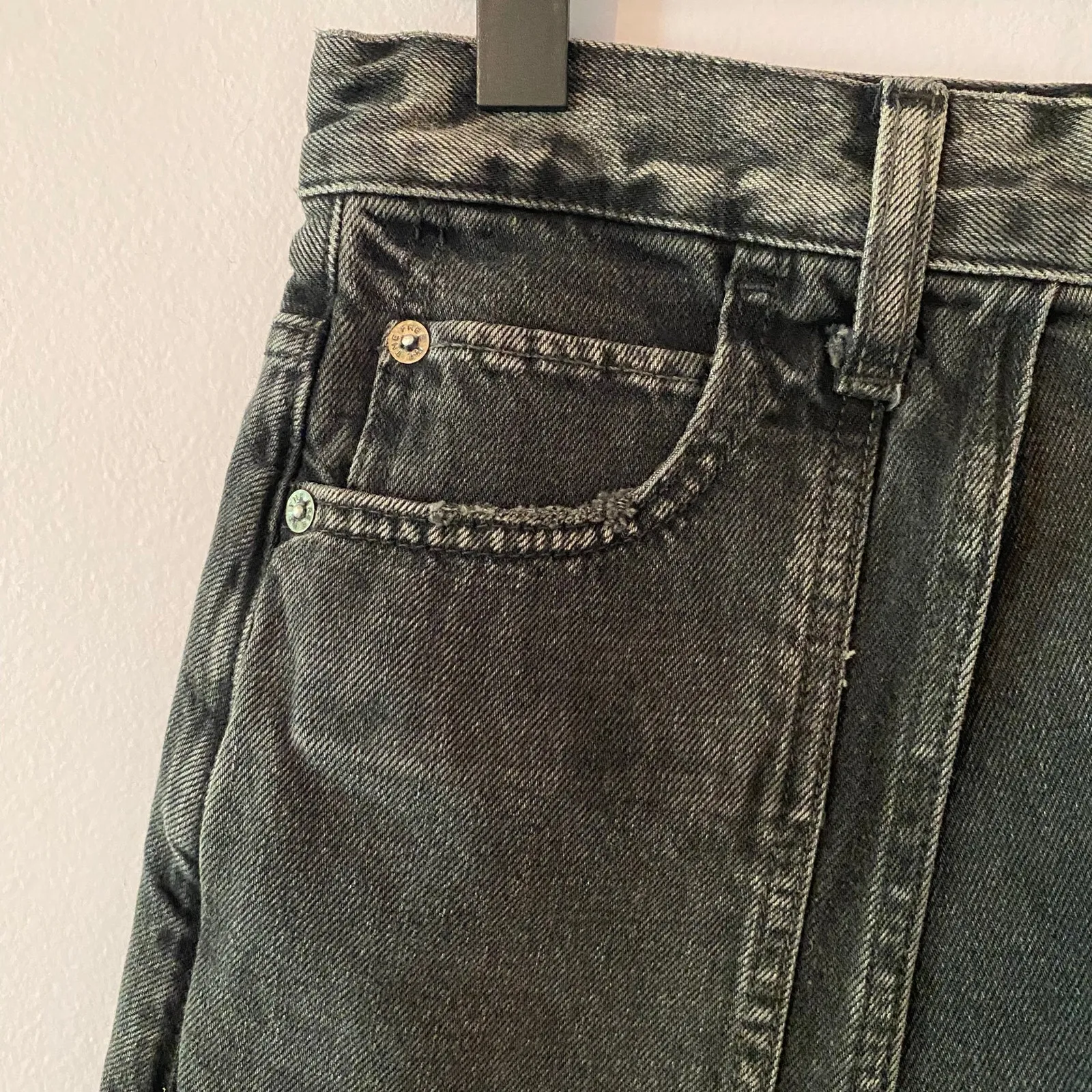 NWT We The Free Gray Wash Bare With Me Denim Mini Skirt Moxie Women's size 25 - Image 4