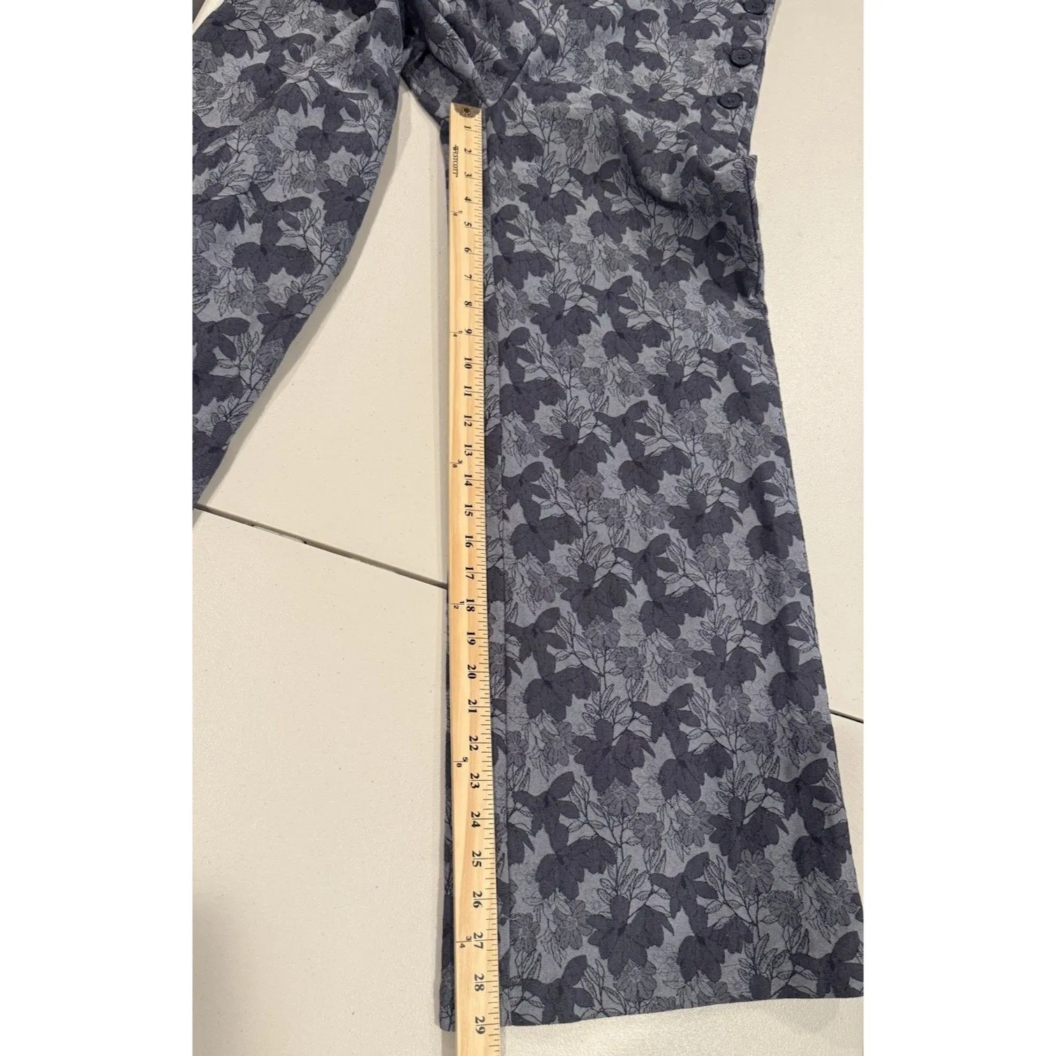 Anthropolgie Jumpsuit Womens Small Stretch Wide Leg Floral Ruffle Wedding Preppy - Image 6