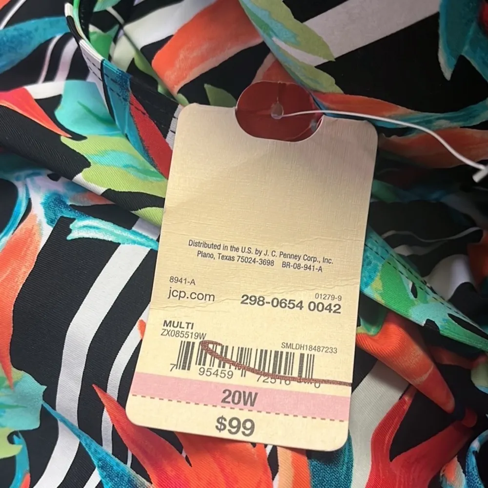 St John’s Bay Swimsuit Tropical One Piece Plus 20W New - Image 7