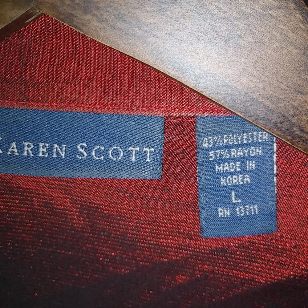 Karen Scott L Red Shell & Shirt Set - Image 7