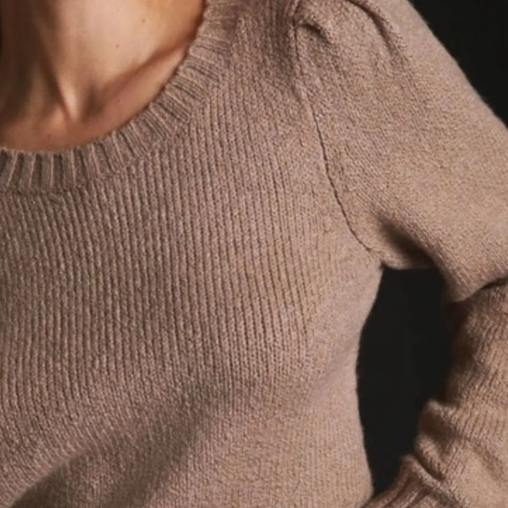 Maeve Taupe Crew Neck Sweater size L - Image 3