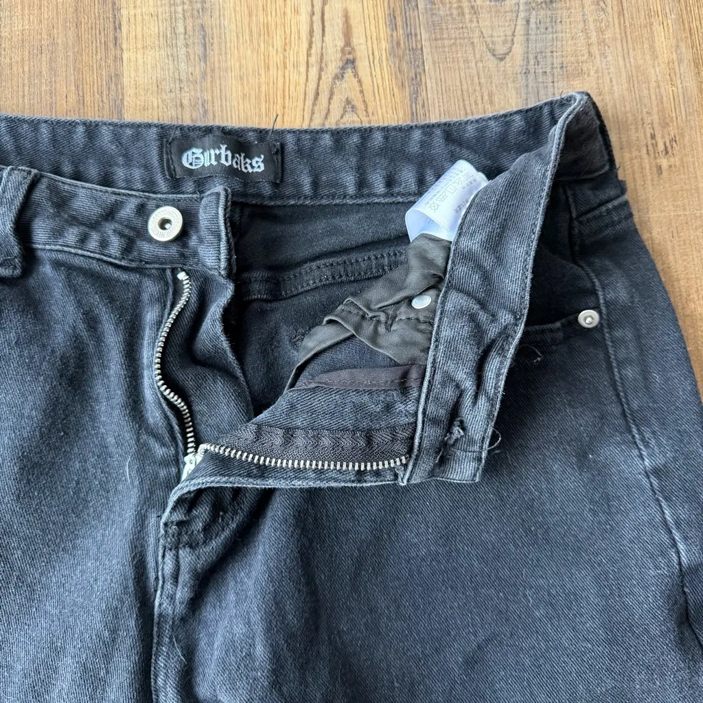Gurbaks Women’s Black Straight Leg Jeans Size Large - Image 6