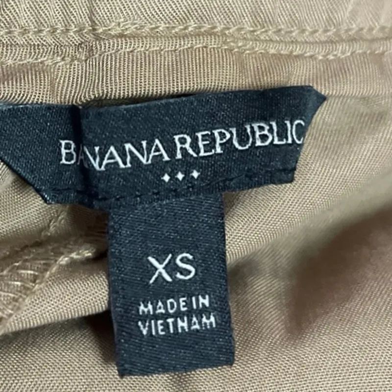 Banana Republic Womens Tan Mid Rise Drawstring Cargo Jogger Sweat Pants Size XS - Image 5