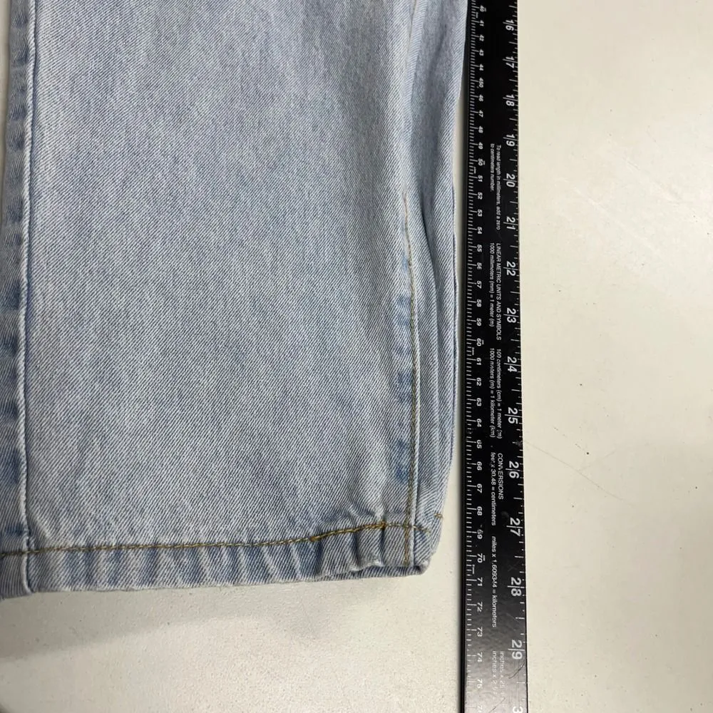 MISGUIDED Riot High Rise Mom Jeans Women US 12 Light Wash Denim Blue Deep Pocket - Image 3