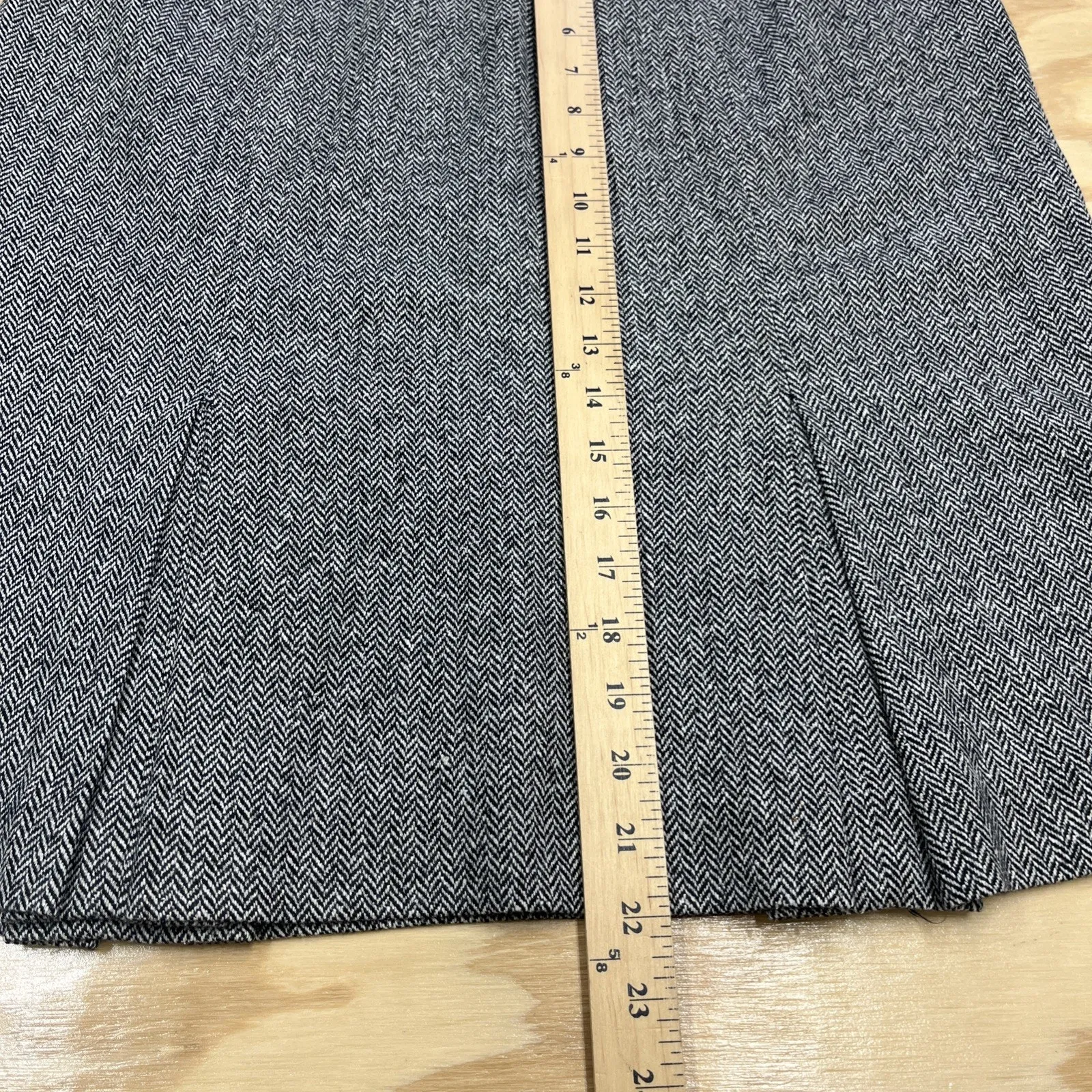 Valerie Stevens Herringbone Wool Blend Skirt Size 12P Modest Career Classic - Image 12