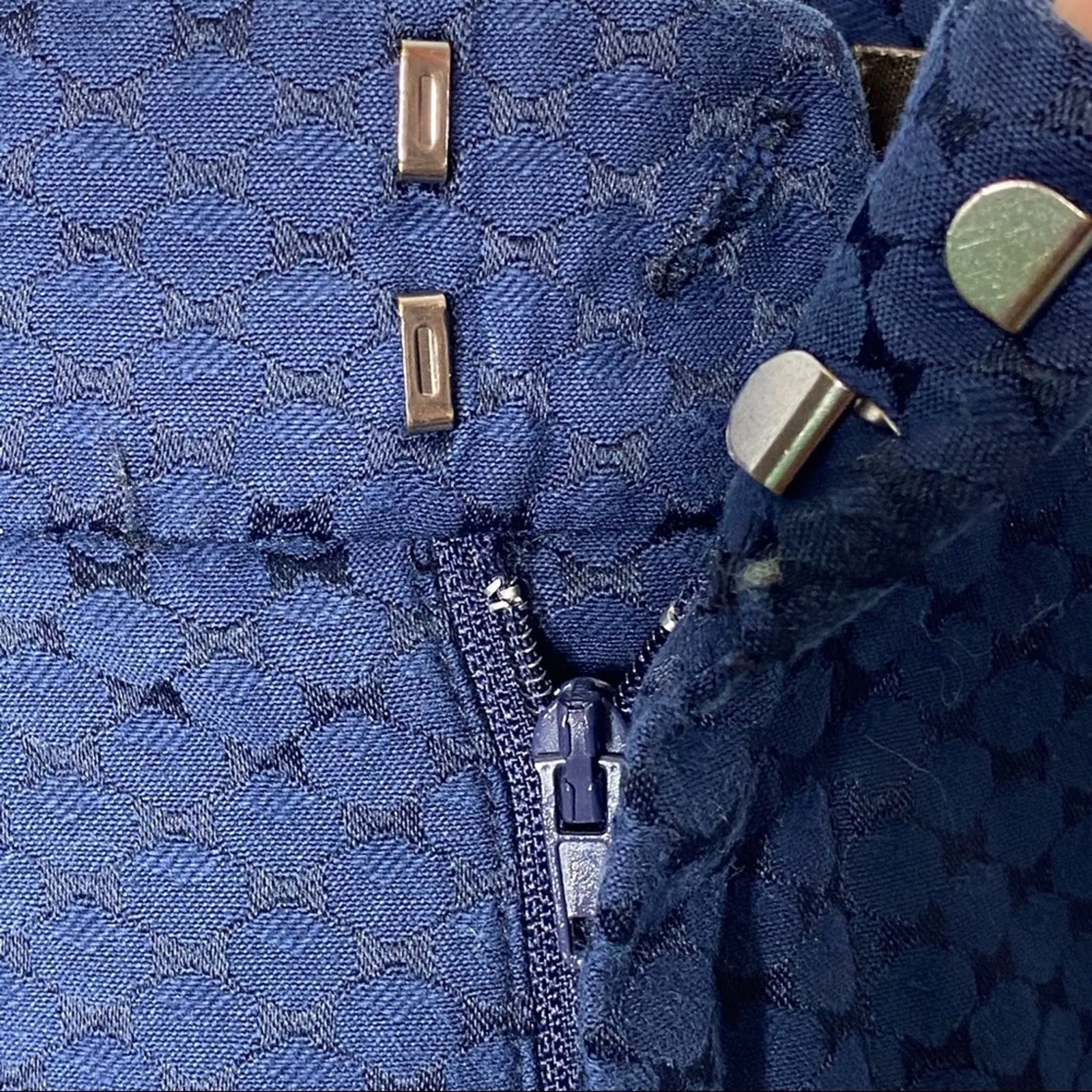 Crosby Blue Still Cropped Zipper Ankle Business Dress Pants 12 - Image 3