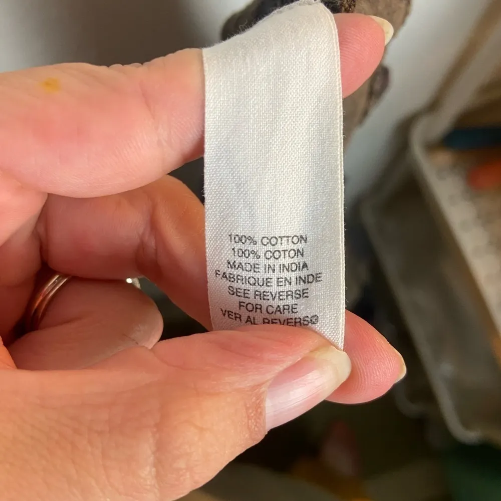 Free People Size M Tank Top Brown Black Lace Tie Button Back Y2K Grunge Textured - Image 3