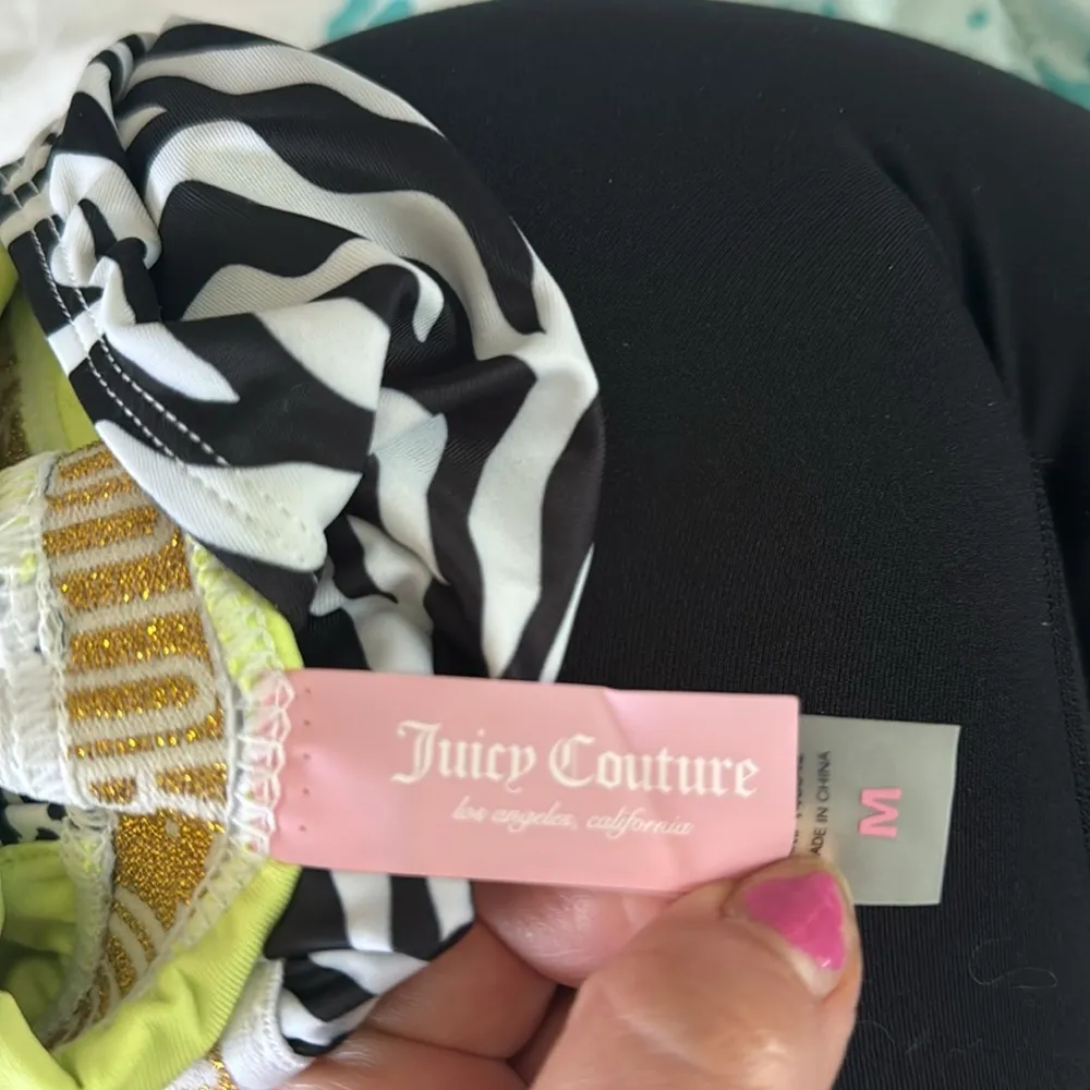 Juicy Couture One Piece Deep V Bathing Suit Leopard & Zebra Print Medium - Image 8