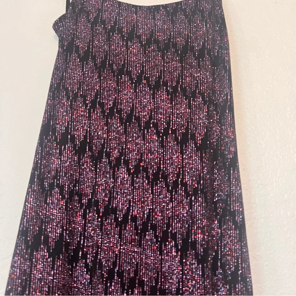 NEXT UP DRESS SAPPHIRE GLITTER SPARKLE METALLIC COCTAIL PARTY STRETCH DRESS #166 - Image 3