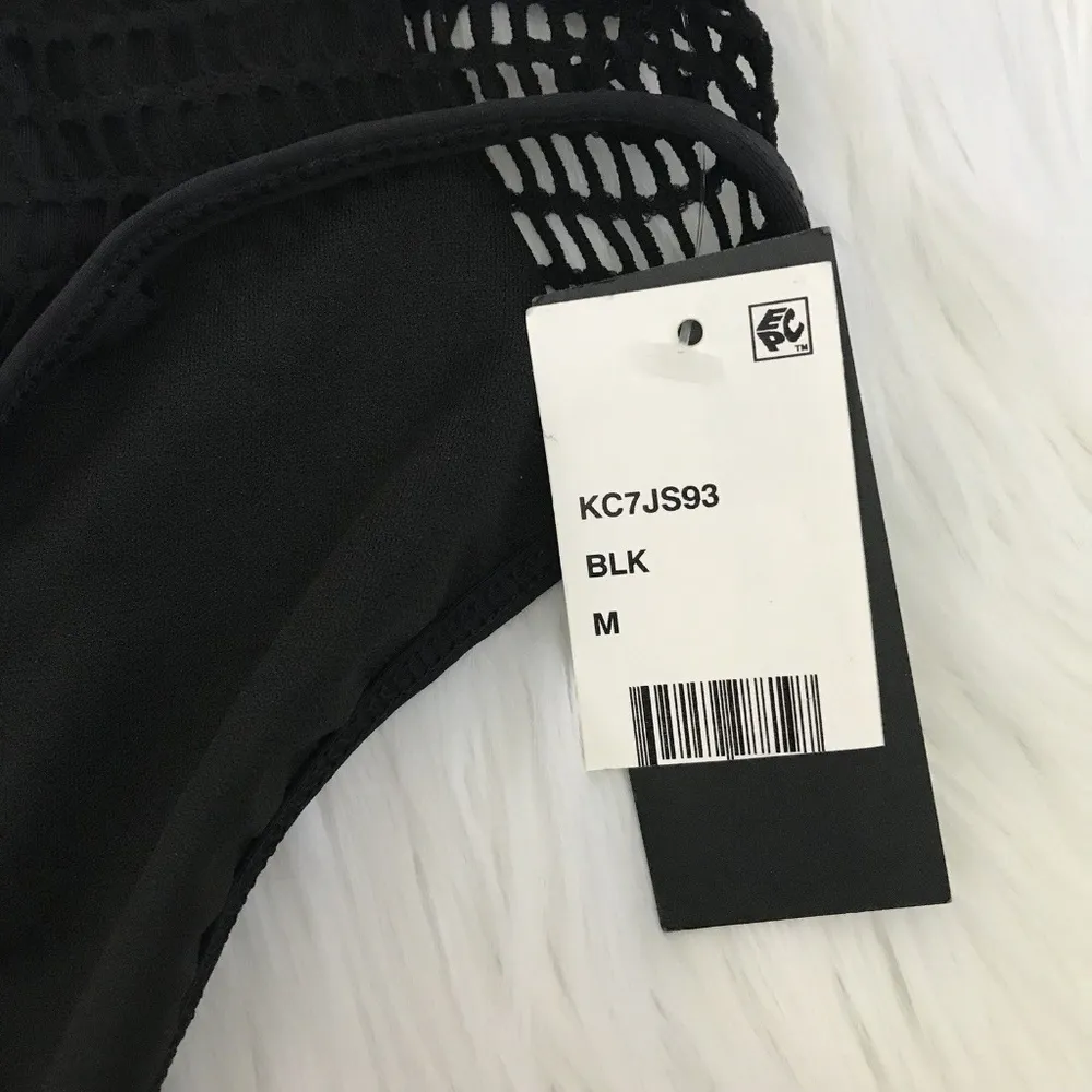 Kenneth Cole Reaction Bikini Bottom Solid Black M - Image 8