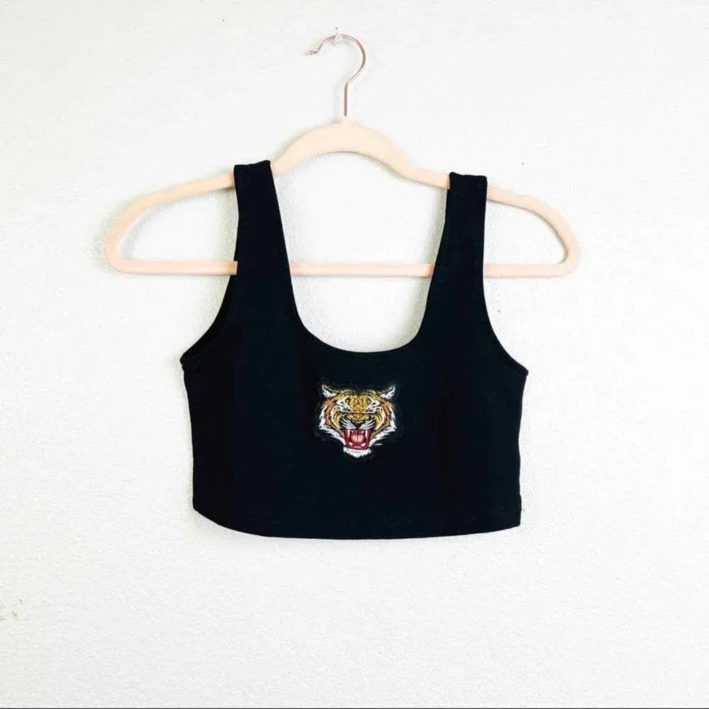 ADIKA‎ Black Cattitude Crop Top Size Small - Image 3